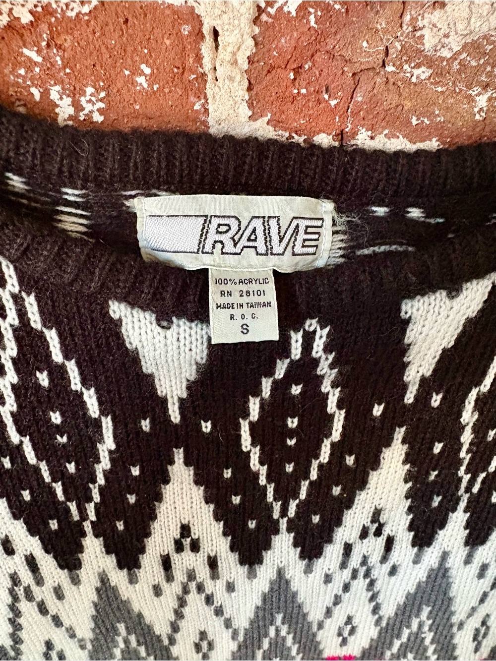 Y2K Rave Patterned Sweater Vest - Picture 3 of 6